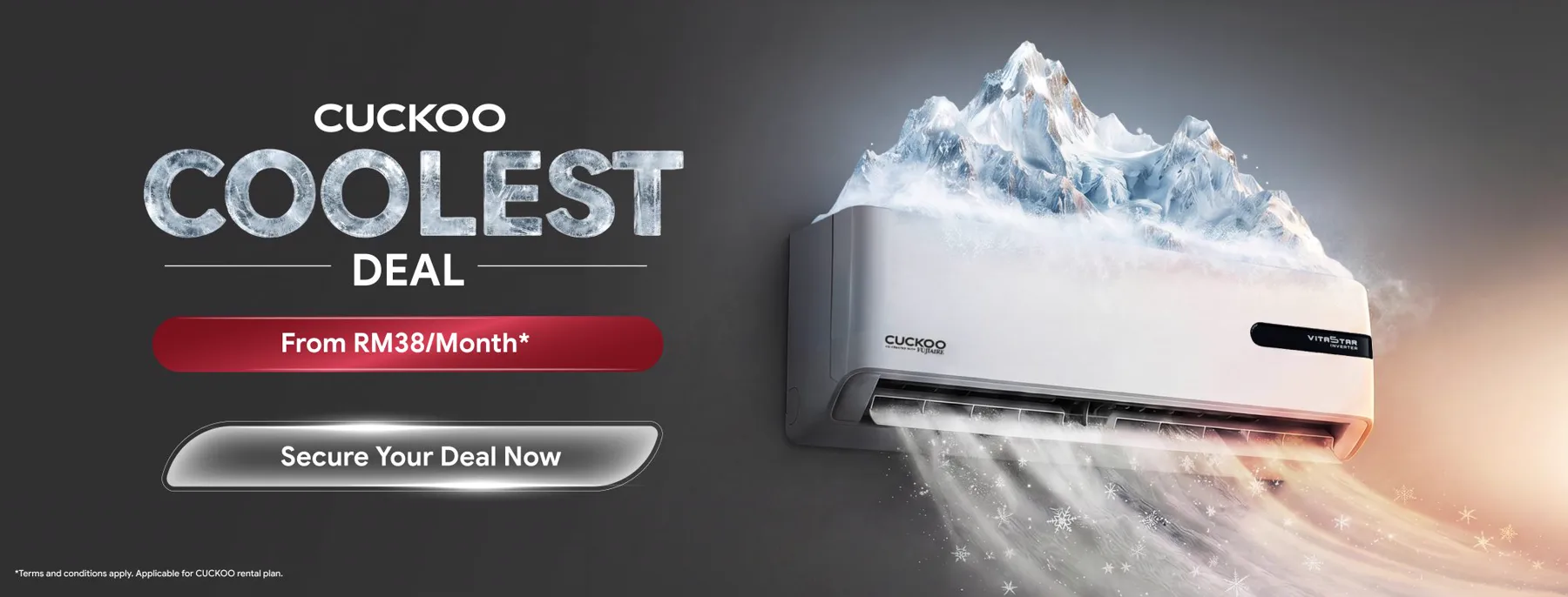 CUCKOO Coolest Deal β Vita Star inverter aircond from RM38 a month