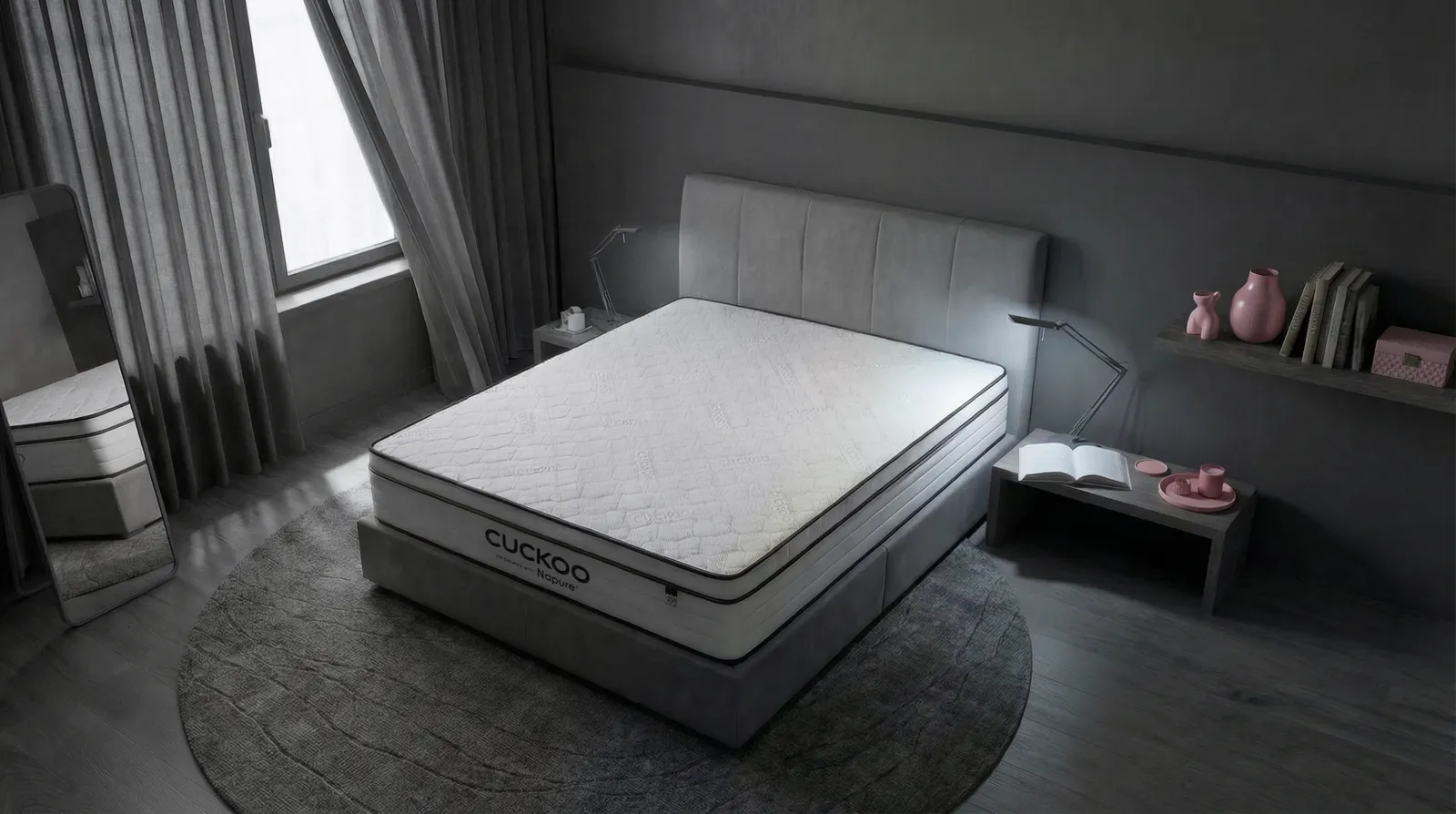 CUCKOO A-LITE mattress in a bedroom
