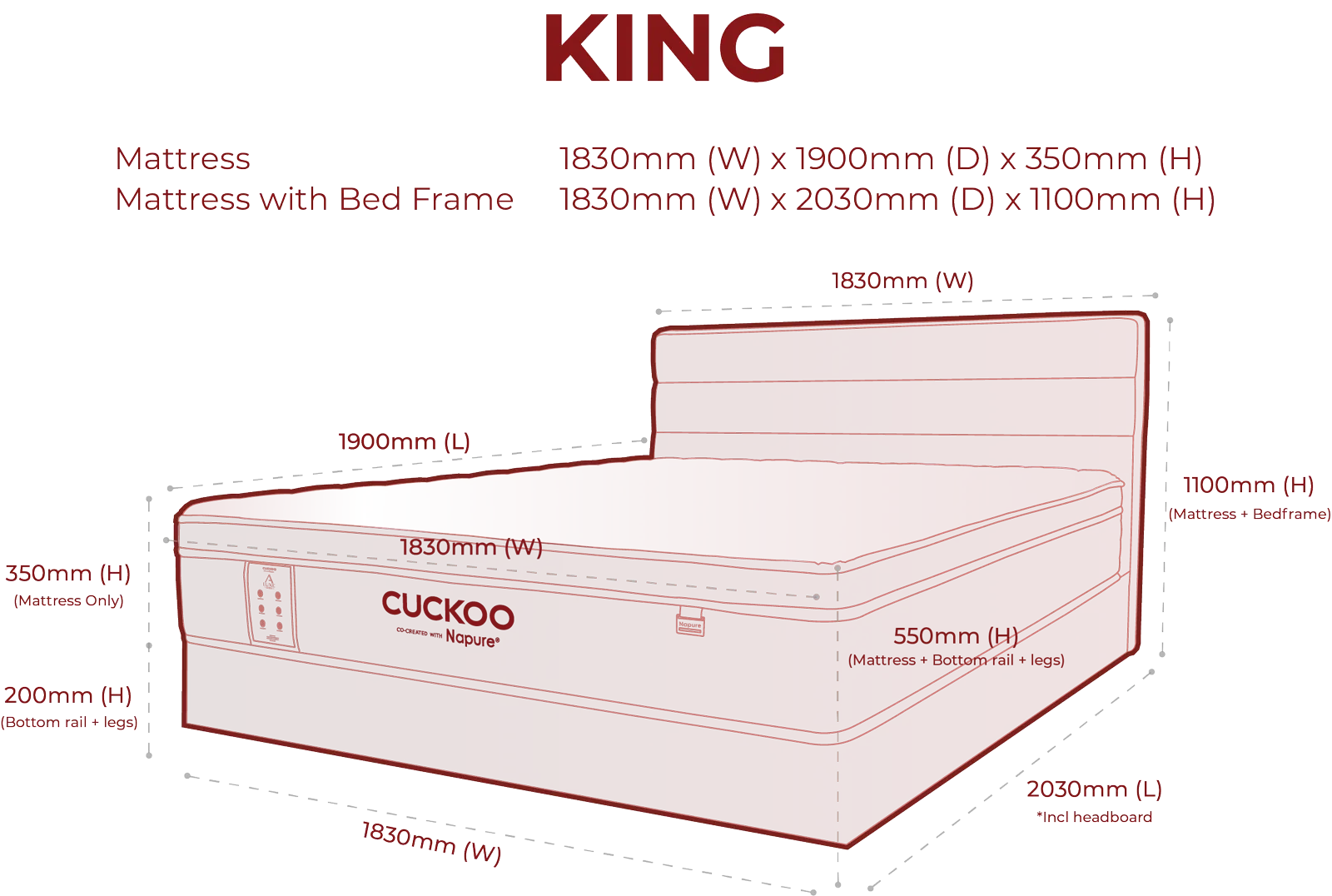 CUCKOO A-LUXE — King dimensions