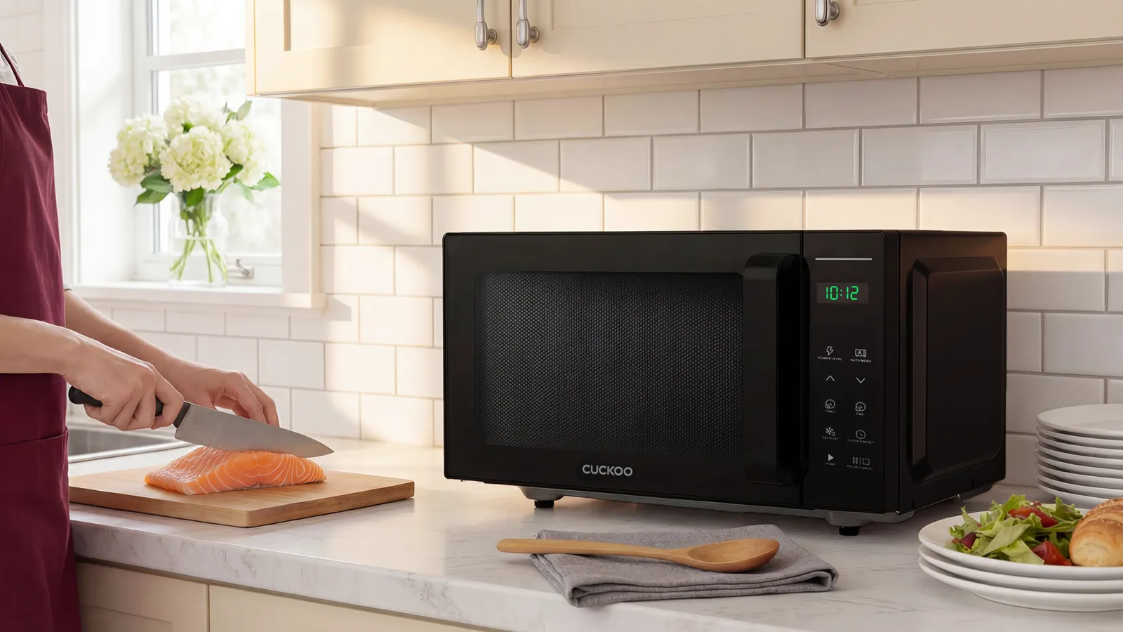 CUCKOO FlatX Microwave — kitchen counter