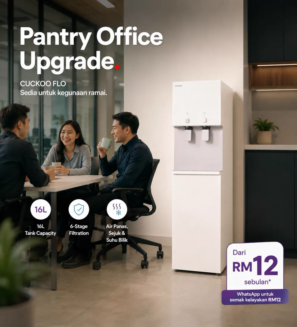 CUCKOO FLO — promosi dari RM12 sebulan, WhatsApp untuk semak kelayakan