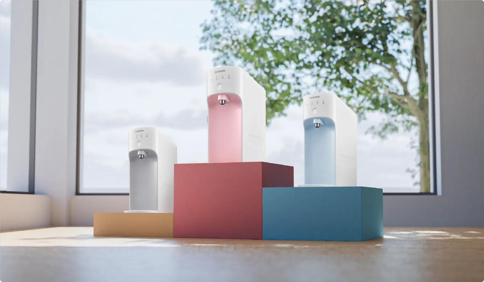 KIUT Cool Silver, Joyful Pink, Calm Blue