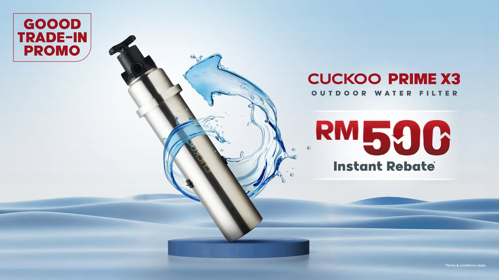 CUCKOO PRIME X3 — GOOOD trade-in promo RM500 instant rebate