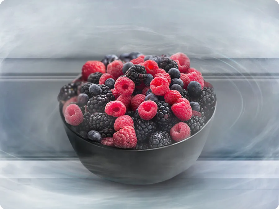 Samsung Side-by-Side Refrigerator — fresh berries