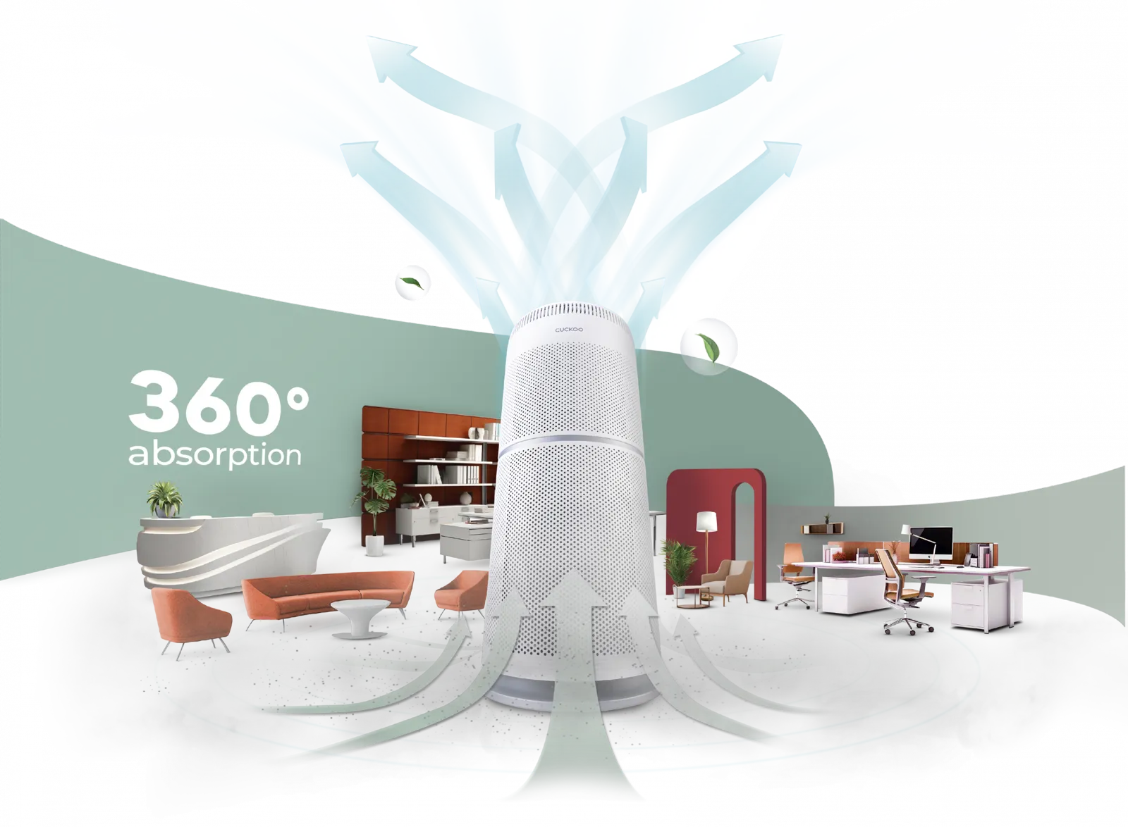 CUCKOO U Model — massive coverage with 360° absorption